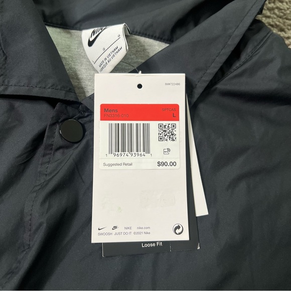 Nike Club Coaches Jacket Men's Size Large - Picture 10 of 10